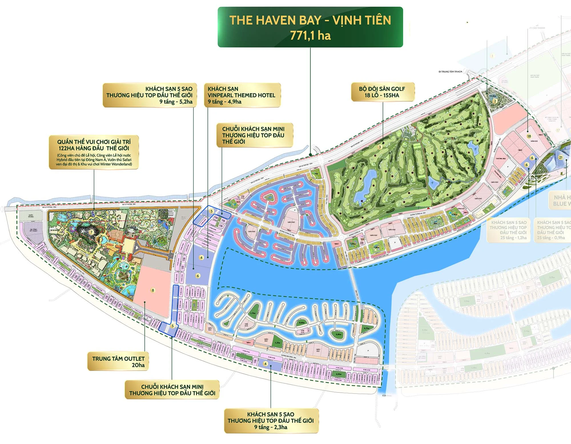 Mặt bằng phân khu Vịnh Tiên The Haven Bay