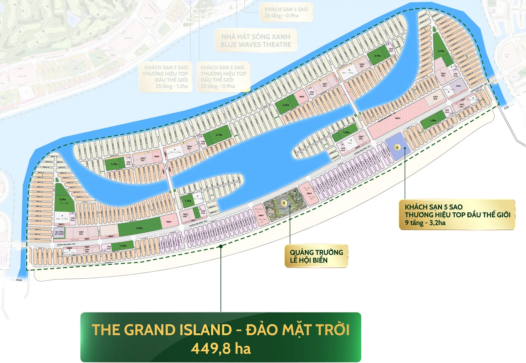 Mặt bằng phân khu Đảo Mặt Trời The Grand Island