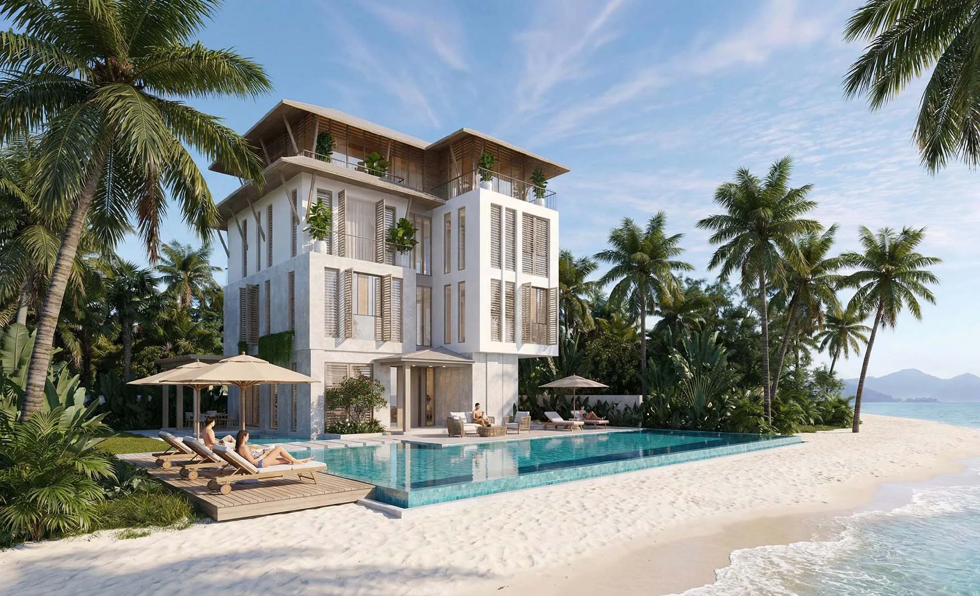 Biệt thự biển Vinhomes Green Paradise có hồ bơi riêng